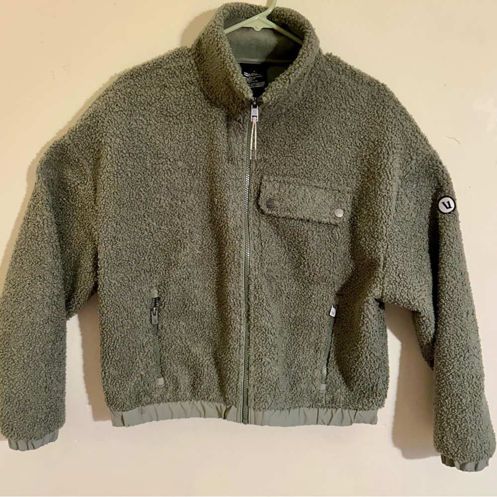 Vuori Sage Green Sherpa Puffer Jacket